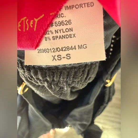 Betsey Johnson Babydoll Dress - Jet Black swim coverup s - Picture 9 of 9